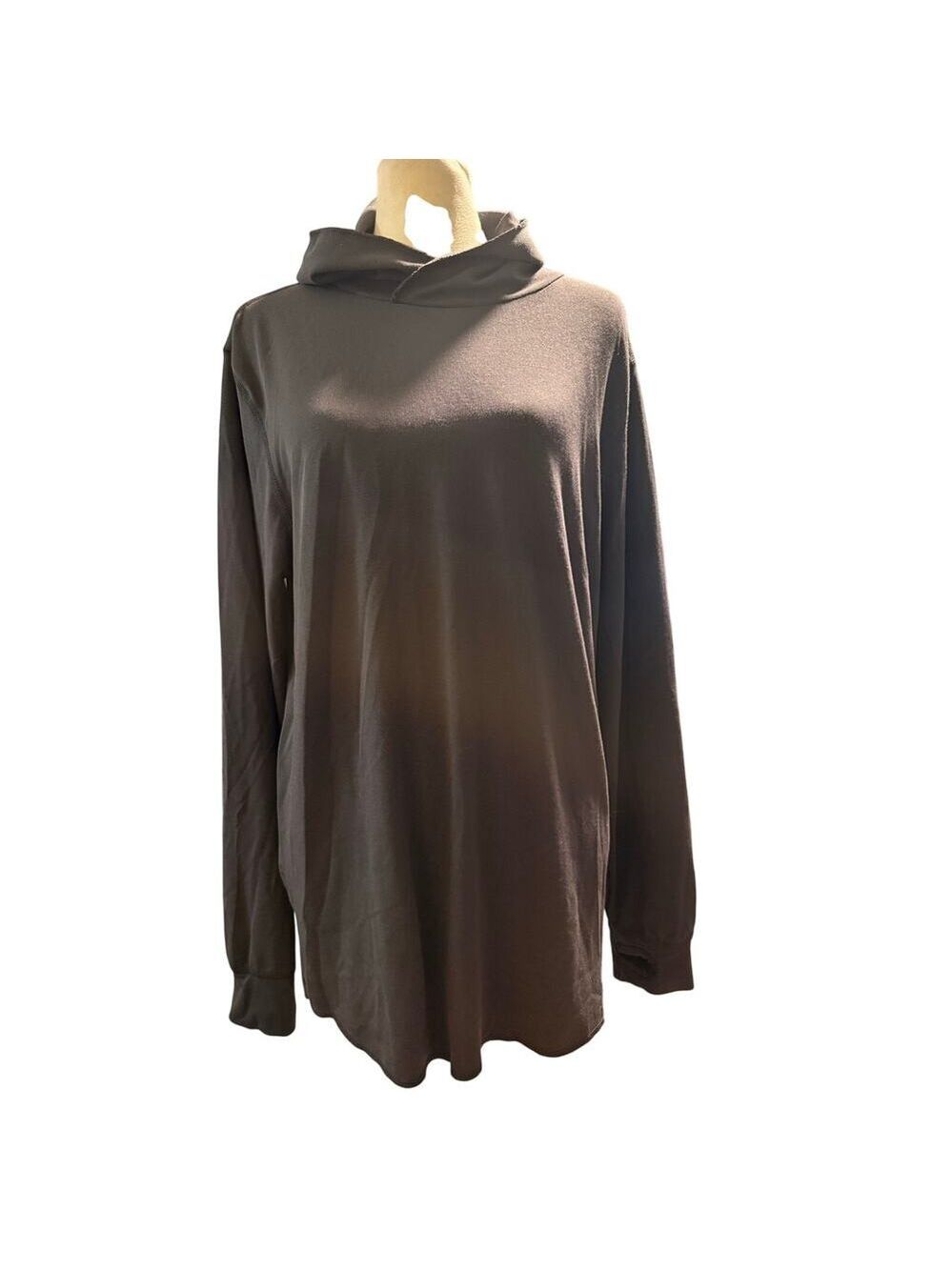 Roark Polartec Hooded Long Sleeve Performance Sun Hoodie, Black Tencel, Medium